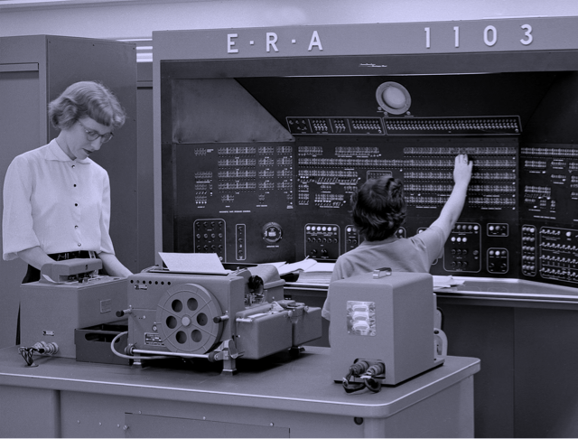 An E.R.A. Univac 1103 computer in the 1950s